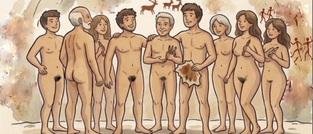 Visita nudista arte rupestre